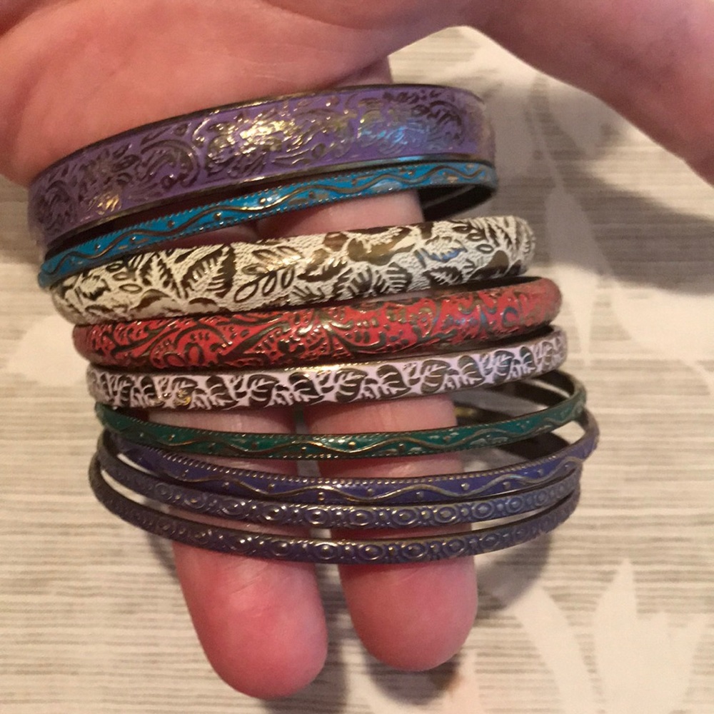 Colorful bangle bracelets - Picture 2 of 2